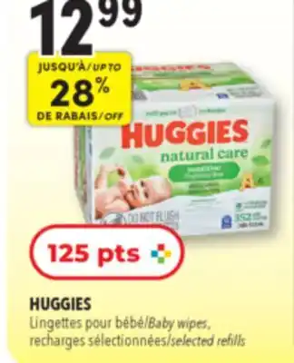 Familiprix Huggies Natural Care sensitive skin & fragrance free baby wipes 2x176un offer