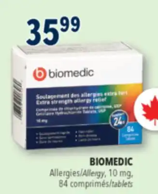 Familiprix Biomedic extra strength allergy relief tablets 84un offer