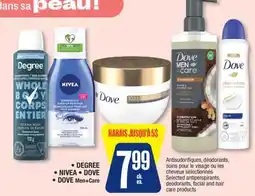 Jean Coutu DEGREE, NIVEA, DOVE Men+Care offer