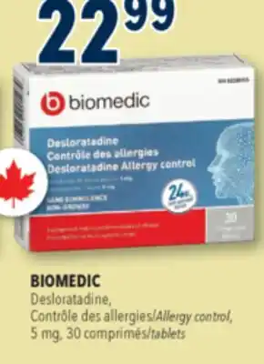 Familiprix Biomedic non-drowsy allergy control tablets 30un offer
