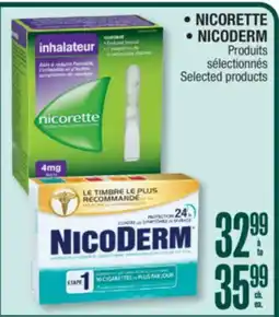 Jean Coutu NICORETTE, NICODERM Selected products offer