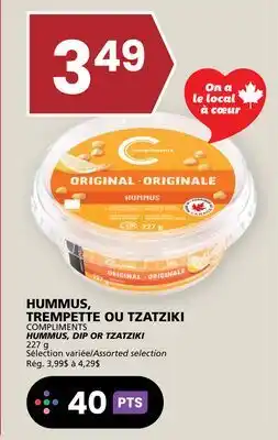 Rachelle-Bery Grocery COMPLIMENTS HUMMUS, DIP OR TZATZIKI offer