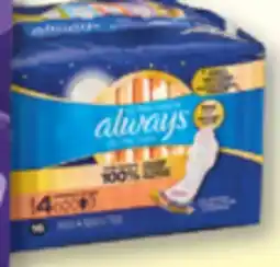 Familiprix Always Ultra Thin pads flexi-wings S4 overnight 16un offer