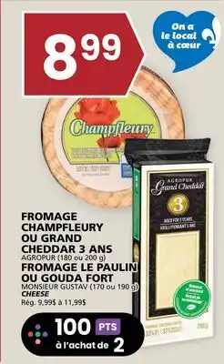 Rachelle-Bery Grocery AGROPUR (180 ou 200 g) ou MONSIEUR GUSTAV (170 ou 190 g) CHEESE offer