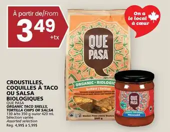 Rachelle-Bery Grocery QUE PASA ORGANIC TACO SHELLS, TORTILLA CHIPS OR SALSA offer