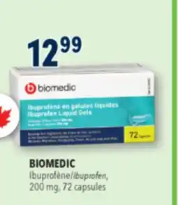Familiprix Biomedic ibuprofen 200mg liquid gels 72un offer