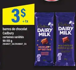 Maxi BARRES DE CHOCOLAT CADBURY offer