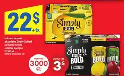 Maxi BOISSON DE MALT ALCOOLISÉE SIMPLY SPIKED | CANETTES, CONSIGNE offer