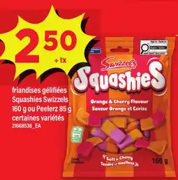 Maxi FRIANDISES GÉLIFIÉES SQUASHIES SWIZZELS, 160 G OU PEELERZ, 85 G offer