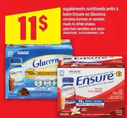 Maxi SUPPLÉMENTS NUTRITIONELS PRÊTS À BOIRE ENSURE OU GLUCERNA | READY TO DRINK SHAKES offer