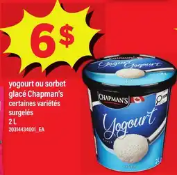 Maxi YOGOURT OU SORBET GLACÉ CHAPMAN'S offer