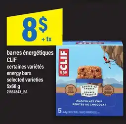 Maxi BARRES ÉNERGÉTIQUES CLIF | ENERGY BARS offer