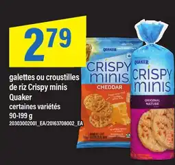 Maxi GALETTES OU CROUSTILLES DE RIZ CRISPY MINIS QUAKER offer