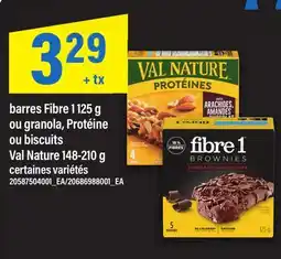 Maxi BARRES FIBRE, 1 125 G OU GRANOLA, PROTÉINE OU BISCUITS VAL NATURE offer