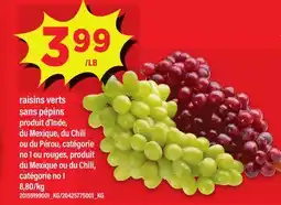 Maxi RAISINS VERTS SANS PÉPINS offer