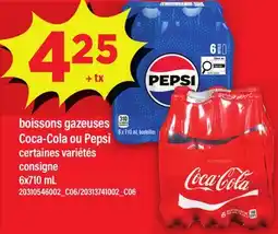Maxi BOISSONS GAZEUSES COCA-COLA OU PEPSI | CONSIGNE offer