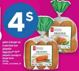 Maxi PAINS À BURGER OU À SAUCISSE AUX JALAPEÑO GIGANTICO PC | JALAPEÑO SAUSAGE OR BURGER BUNS, 6/8 UN offer