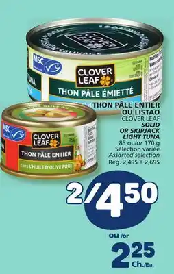 Marché Bonichoix THON PALÈ ENTIER OU LISTAO CLOVER LEAF offer
