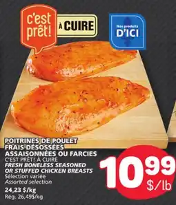 Marché Bonichoix C'EST PRÊT! À CUIRE FRESH BONELESS SEASONED OR STUFFED CHICKEN BREASTS offer