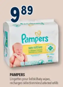 Familiprix PAMPERS, Lingettes pour bébé/Baby wipes, recharges sélectionnées/selected refills offer