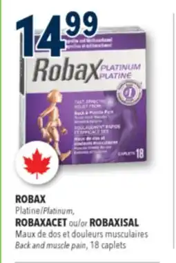 Familiprix Robax Platinum back & muscle pain ibuprofen and methocarbamol caplets 18un offer