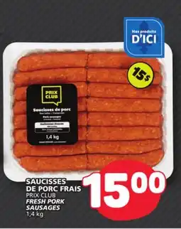 Marché Bonichoix PRIX CLUB FRESH PORK SAUSAGES offer