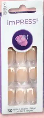Familiprix Kiss Impress The No Glue Mani Classic French Model nails Short 30un offer