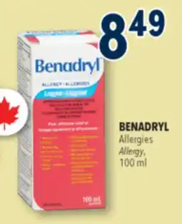 Familiprix Benadryl Allergy solution liquid offer