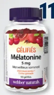Familiprix Webber Naturals Melatonin Cherry Pomegranate gummies 90un offer