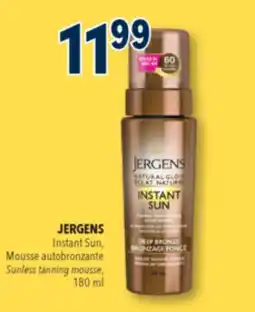 Familiprix Jergens Natural Glow Instant Sun Sunless Tanning Mousse - Deep Bronze offer