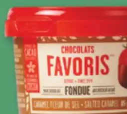 Familiprix Chocolats Favoris milk chocolate fondue Salted Caramel offer