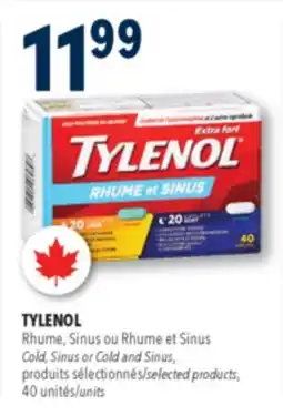 Familiprix Tylenol cold & sinus daytime and nighttime extra strength caplets 40un offer