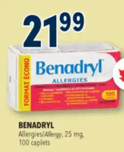 Familiprix Benadryl Allergy caplets value size 100un offer