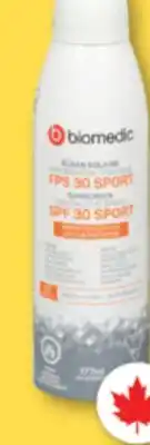 Familiprix Biomedic continous spray sunscreen SPF30 sport offer