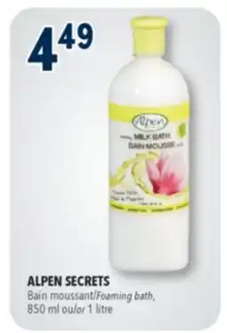Familiprix Alpen Secrets foaming milk bath Magnolia Petals offer