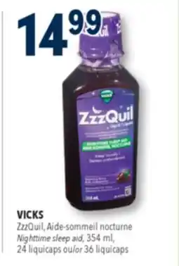 Familiprix Vicks ZzzQuil warming berry nighttime sleep-aid liquid offer