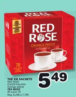 Marches Tradition RED ROSE OR SALADA Orange pekoe TEA BAGS offer