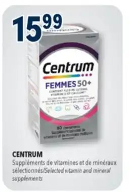 Familiprix Centrum Women 50+ complete multivitamin and multimineral supplement tablets 90un offer