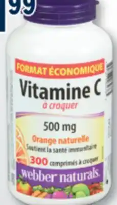 Familiprix Webber Naturals Immune Support Vitamin C Natural Orange chewable tablets 300un offer