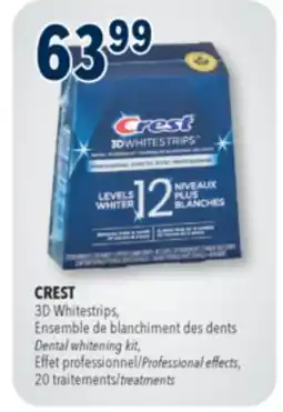 Familiprix Crest 3D Whitestrips dental whitening kit professional effects offer