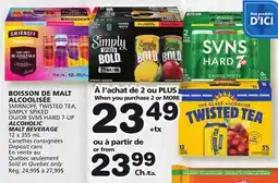 Marches Tradition SMIRNOFF, TWISTED TEA, SIMPLY SPIKED OR SVNS HARD 7-UP ALCOHOLIC MALT BEVERAGE offer