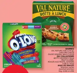 Marches Tradition VAL NATURE CHEX MIX (160 g) BETTY CROCKER (138 g) FRUIT-O-LONG (128 OR 141g) BARS OR SNACKS offer