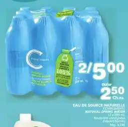 Marches Tradition COMPLIMENTS NATURAL SPRING WATER offer