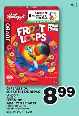 Marches Tradition KELLOGG'S JUMBO CEREAL OR MEAL REPLACEMENT offer