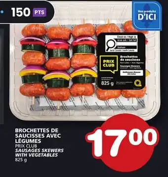 Marches Tradition PRIX CLUB SAUSAGES SKEWERS WITH VEGETABLES offer