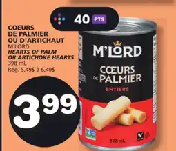 Marches Tradition M'LORD HEARTS OF PALM OR ARTICHOKE HEARTS offer