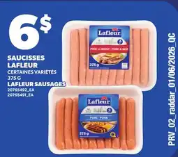 Provigo SAUCISSES LAFLEUR, 375 G | LAFLEUR SAUSAGES offer