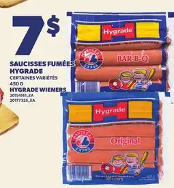 Provigo SAUCISSES FUMÉES HYGRADE, 450 G | HYGRADE WIENERS offer