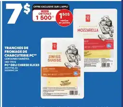 Provigo TRANCHES DE FROMAGE DE CHARCUTERIE PC, 140-170 G | PC DELI CHEESE SLICES offer