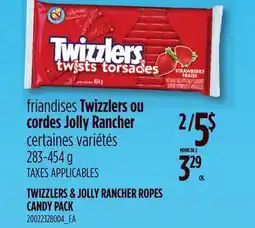 Provigo FRIANDISES TWIZZLERS OU CORDES JOLLY RANCHER | TWIZZLERS & JOLLY RANCHER ROPES CANDY PACK offer